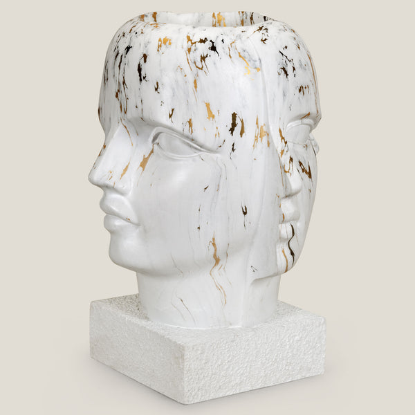 Auguste White Marble Planter