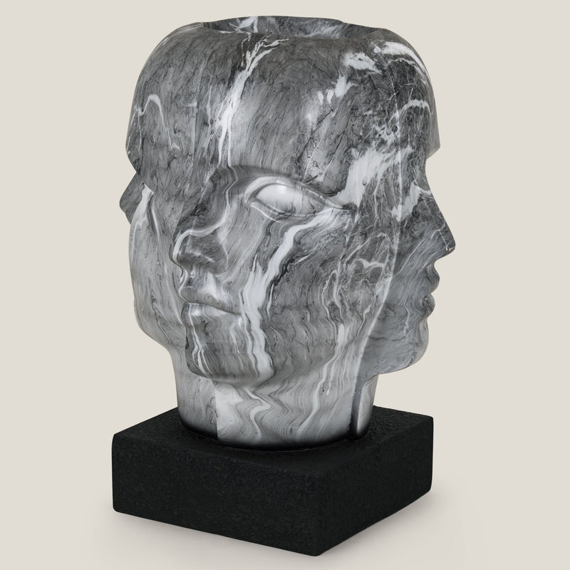 Auguste Grey Marble Planter