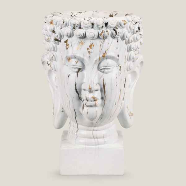 Buddha White Marble Planter