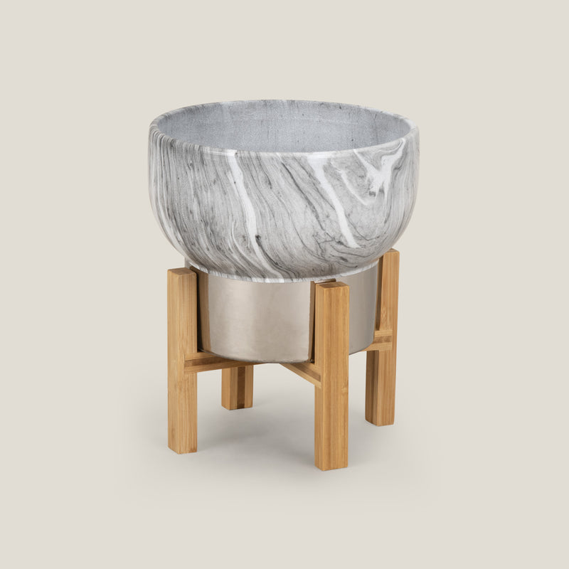 Bambusa Grey Marble Planter