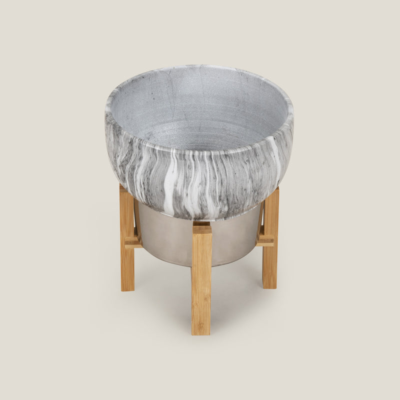 Bambusa Grey Marble Planter