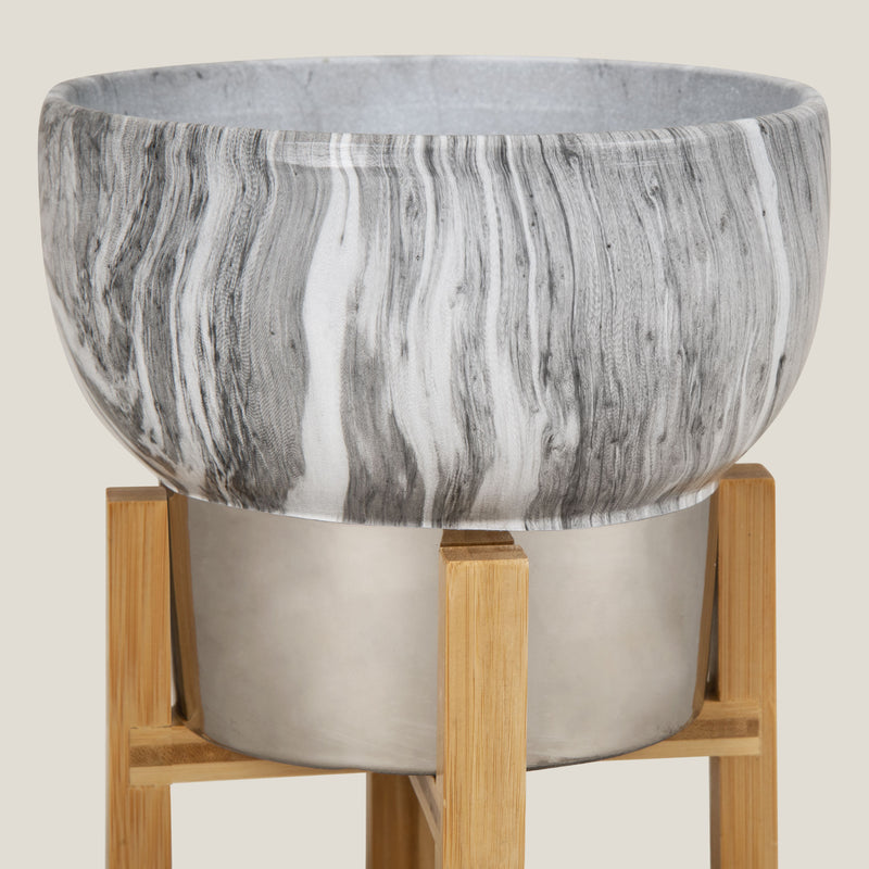 Bambusa Grey Marble Planter