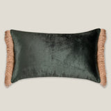 Shaaista Green Emb. Velvet Cushion Cover
