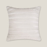 Bayan Off White Pleated Velvet Cushion Cover