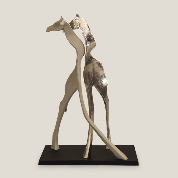 Camelopard Taupe & Nickel Sculpture