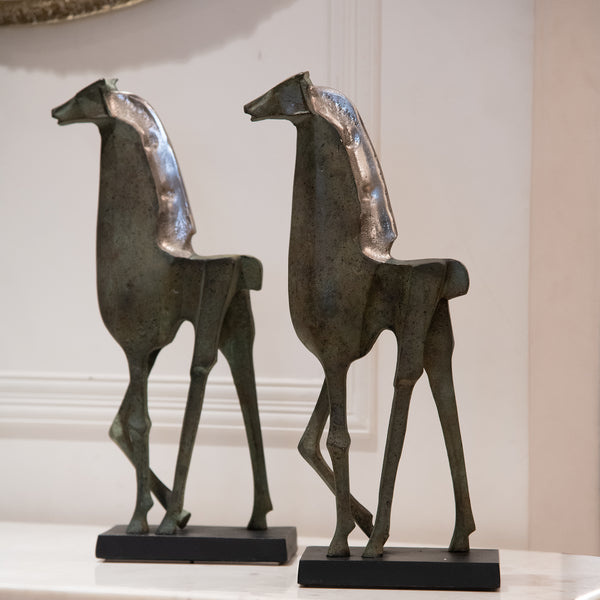 Cavallo Patina & Nickel Sculpture