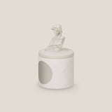 Cleopatra White Marble Candle