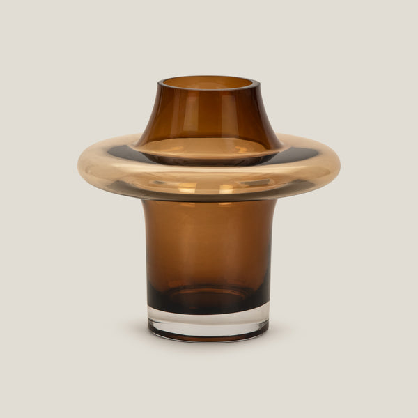 Halo Brown Glass Vase S