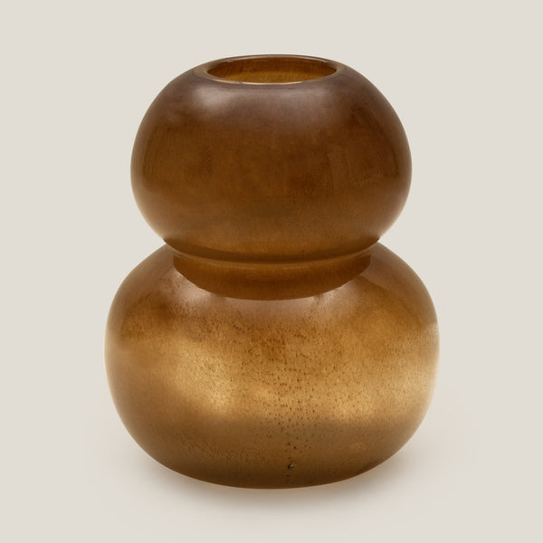 Oviod Amber Glass Vase