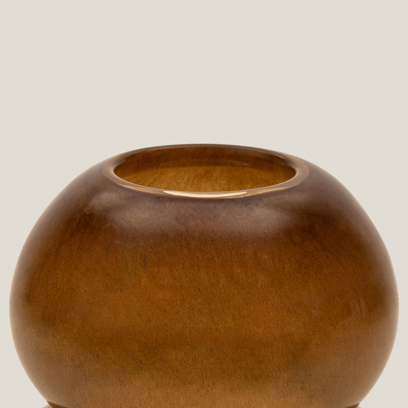 Oviod Amber Glass Vase