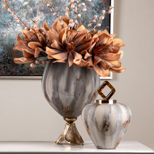 Almeta Brown & Champagne Gold Vase