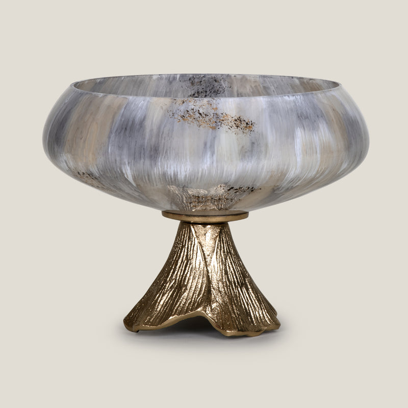 Almeta Brown & Champagne Gold Decor Bowl