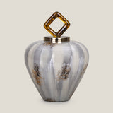 Almeta Brown & Champagne Gold Decor Jar L