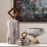 Almeta Brown & Champagne Gold Decor Jar S