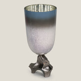 Caspian Grey Black & Nickel Vase L