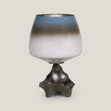 Caspian Grey Black & Nickel Vase S