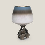 Caspian Grey Black & Nickel Vase S