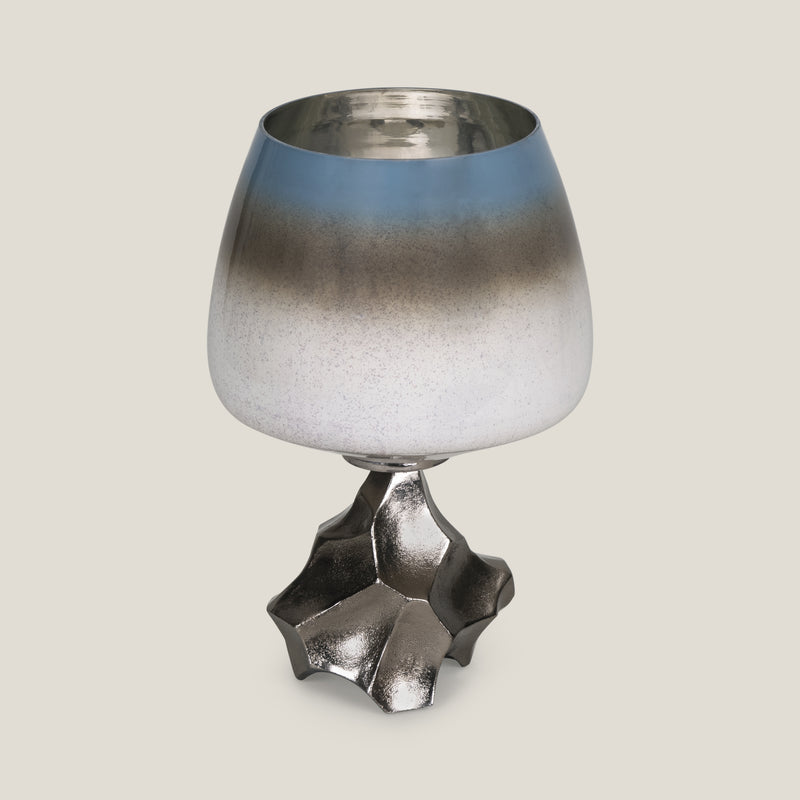 Caspian Grey Black & Nickel Vase S