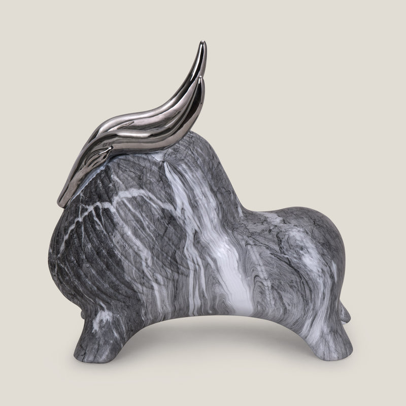 Aries Marfil Grey & Silver Sculpture