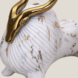 Aries Marfil White & Gold Sculpture