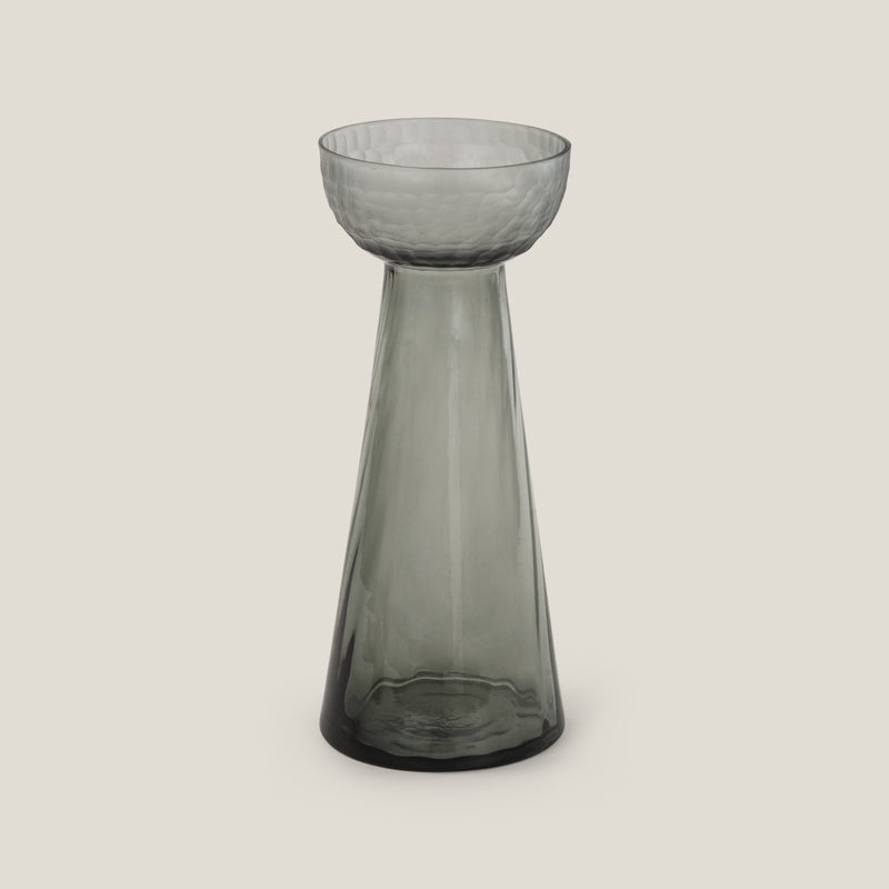 Grigio Grey Glass Vase S