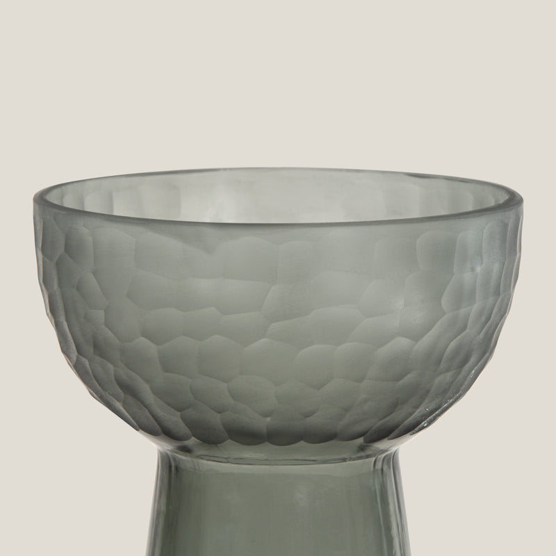 Grigio Grey Glass Vase S