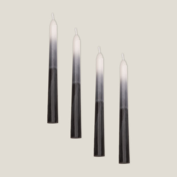Ombre Grey Taper Candle Set S