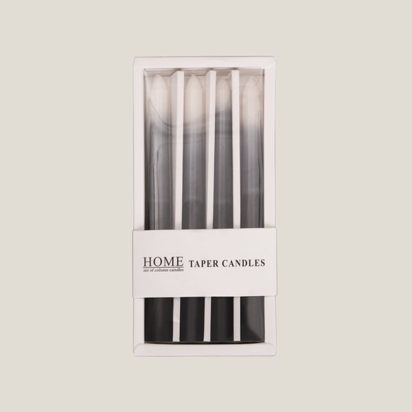 Ombre Grey Taper Candle Set S