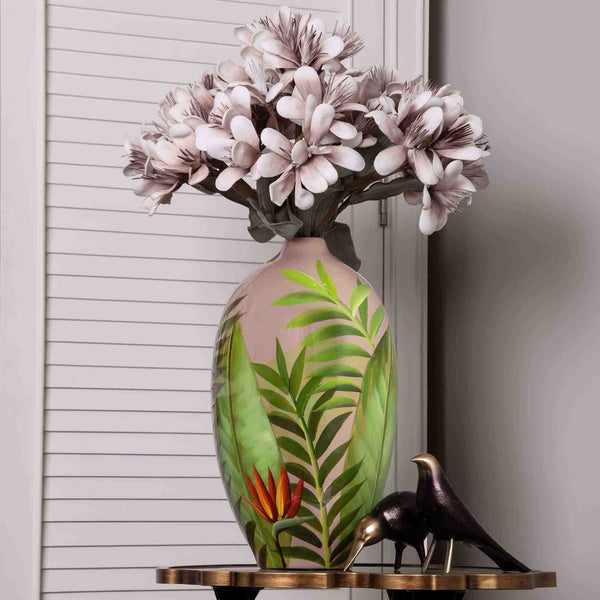 Verdure Green & Blush Ceramic Vase