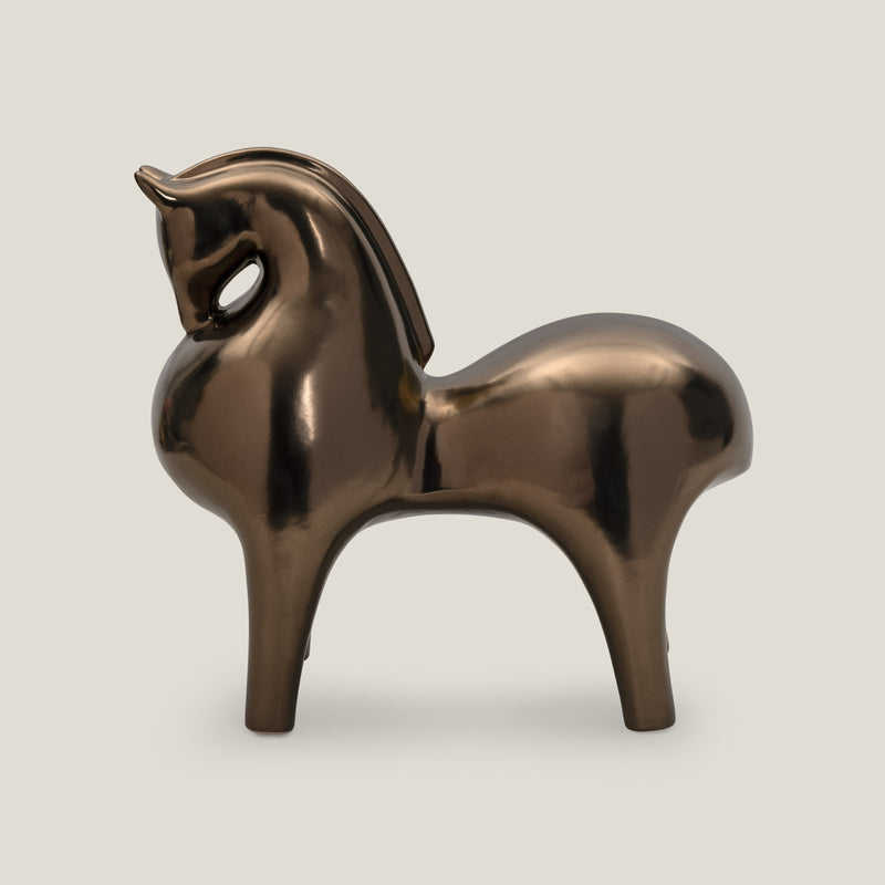 Artisan Copper Horse Sculpture