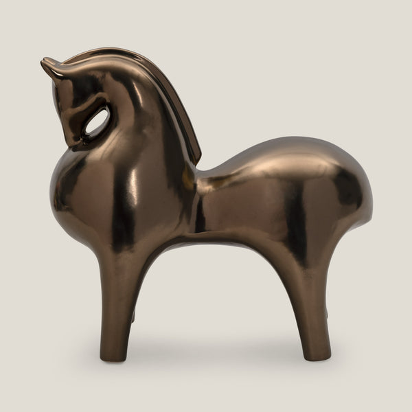 Artisan Copper Horse Sculpture