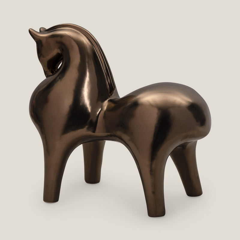 Artisan Copper Horse Sculpture