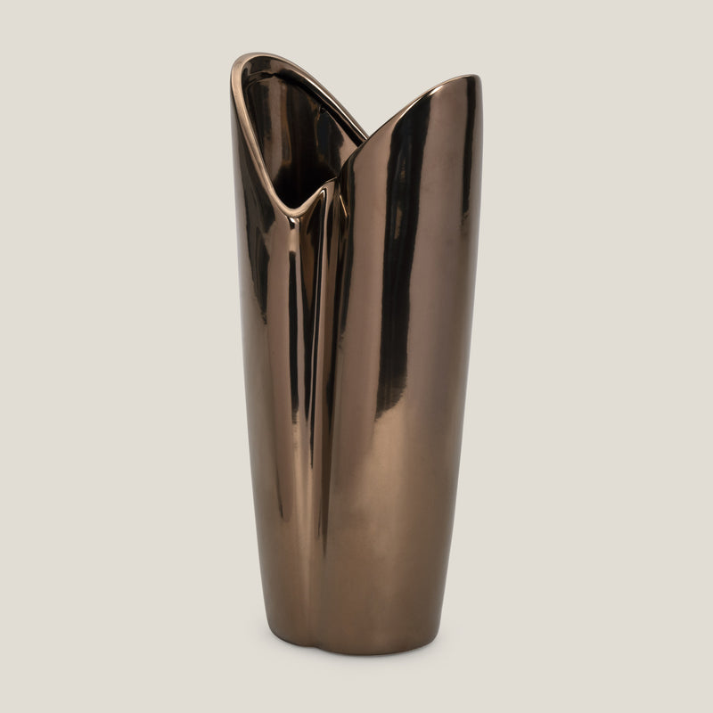 Crease Copper Vase