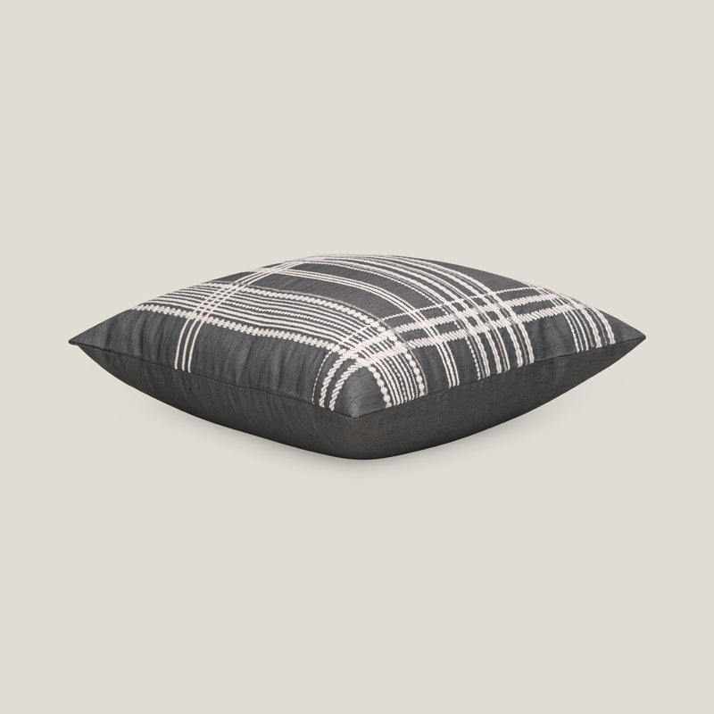 Carbon Dark Grey Emb. Cushion Cover