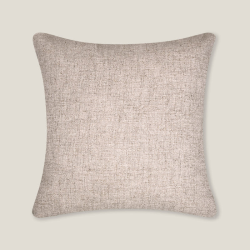 Slask Beige Emb. Linen Cushion Cover
