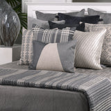 Lixa Light & Dark Grey Reversible Bedspread