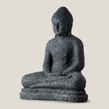 Meditating Buddha Black Sculpture