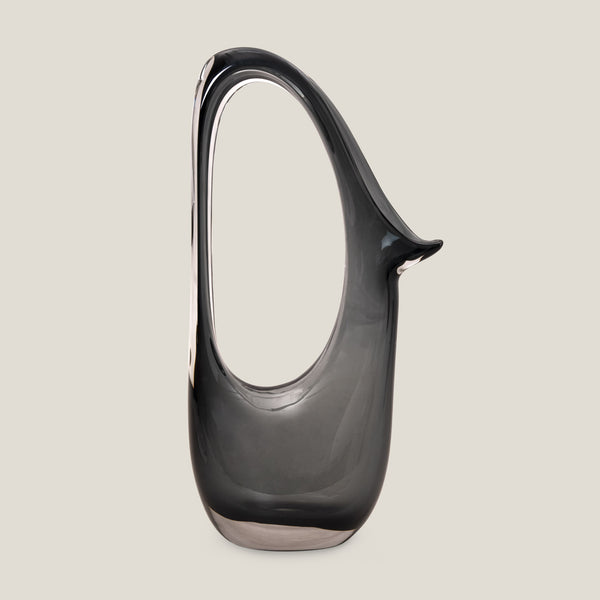 Regal Carafe Grey Glass Vase
