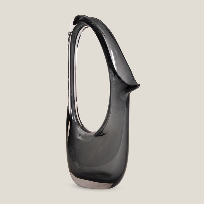Regal Carafe Grey Glass Vase