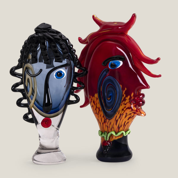 Picasso Leroux Red Glass Sculpture