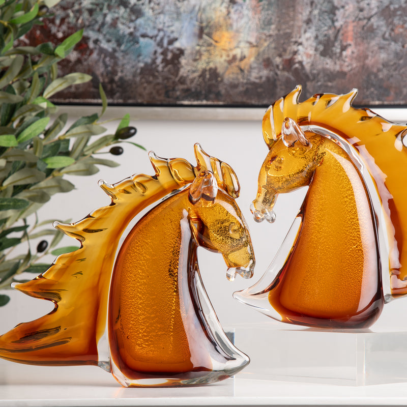 Mirage Amber Horse Sculpture