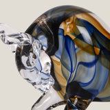 Arona Blue Glass Bull Sculpture