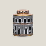 Colosseum Salmon Pink & Black Decor Jar S