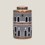 Colosseum Salmon Pink & Black Decor Jar L