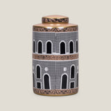 Colosseum Salmon Pink & Black Decor Jar L