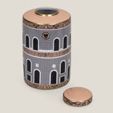 Colosseum Salmon Pink & Black Decor Jar L