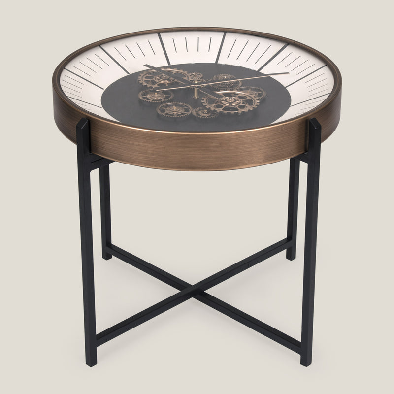 Lancaster White Clock Side Table