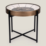 Lancaster White Clock Side Table