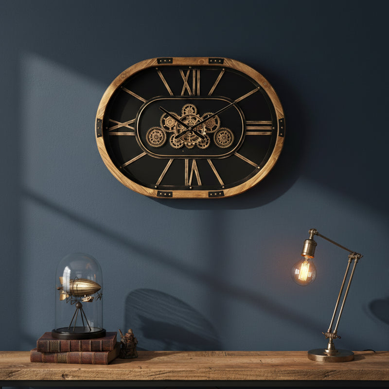 Rochester Black Wall Clock