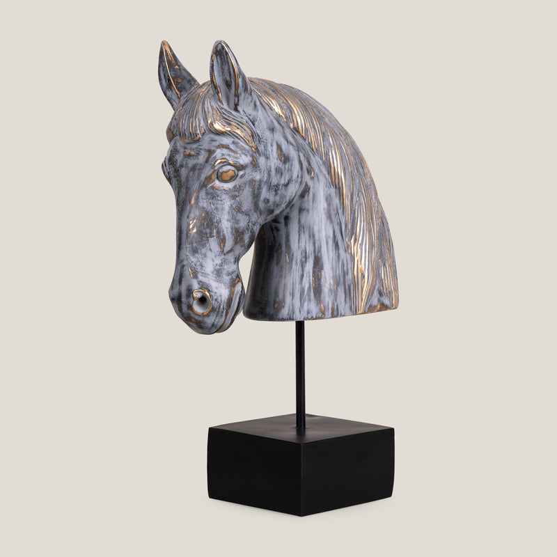 Equidae Grey Horse Sculpture